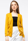 Cardigan with Button Detailed Sleeves
