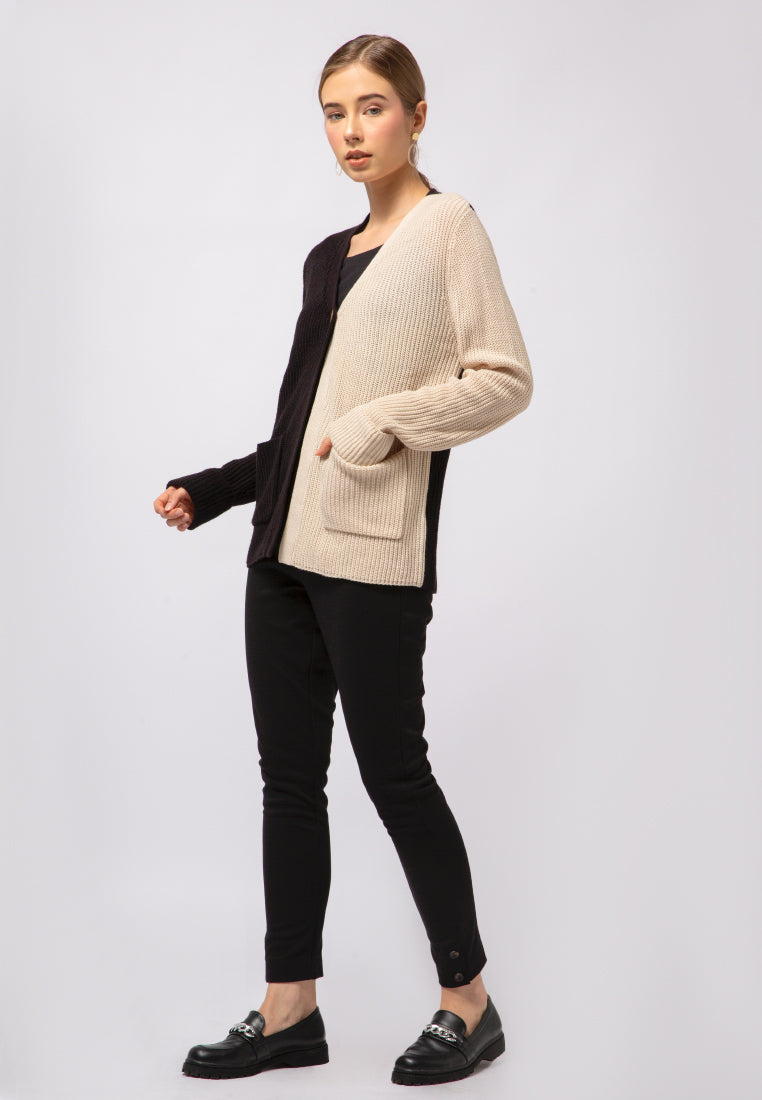 Colorblock Long Sleeve Cardigan