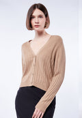 Double Textured Long Sleeve Cardigan