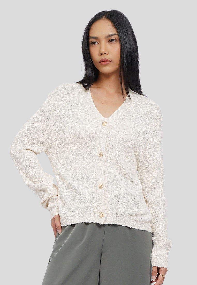 Oversized Textured Cardigan
