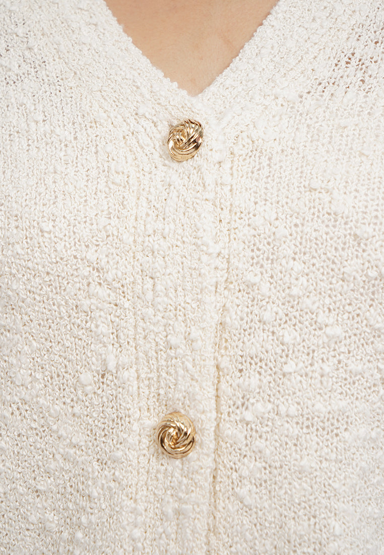 Oversized Textured Cardigan