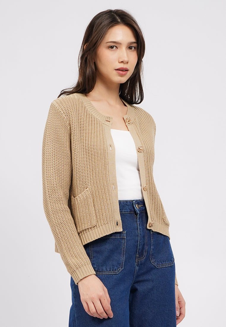 Open Work Long Sleeve Cardigan