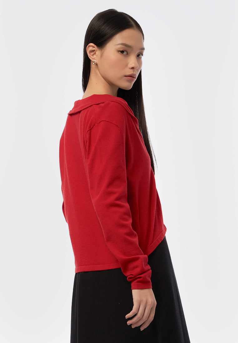 Cardigan with Front Hook Details