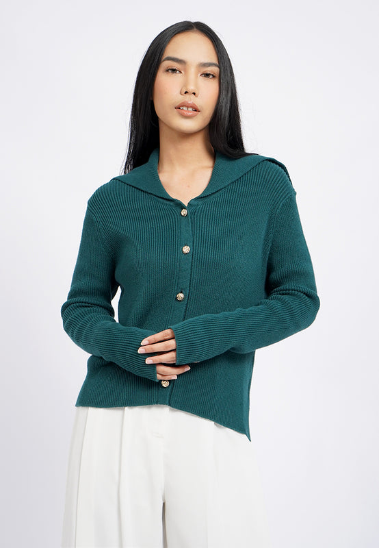 Long Sleeve Collared Cardigan