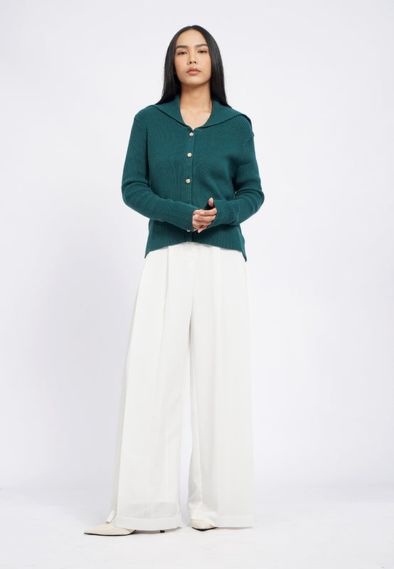 Long Sleeve Collared Cardigan