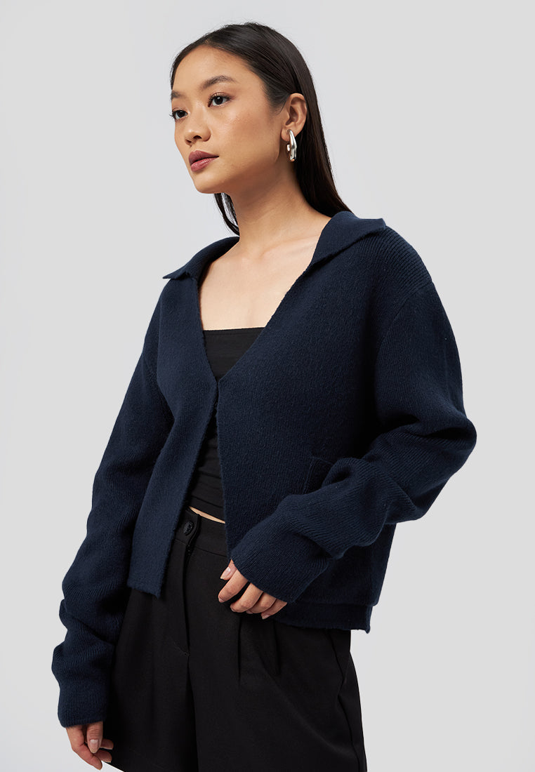 Long Sleeve Collared Cardigan