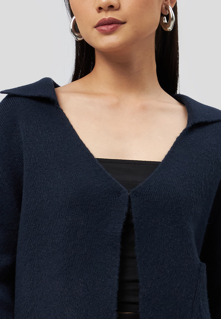 Long Sleeve Collared Cardigan