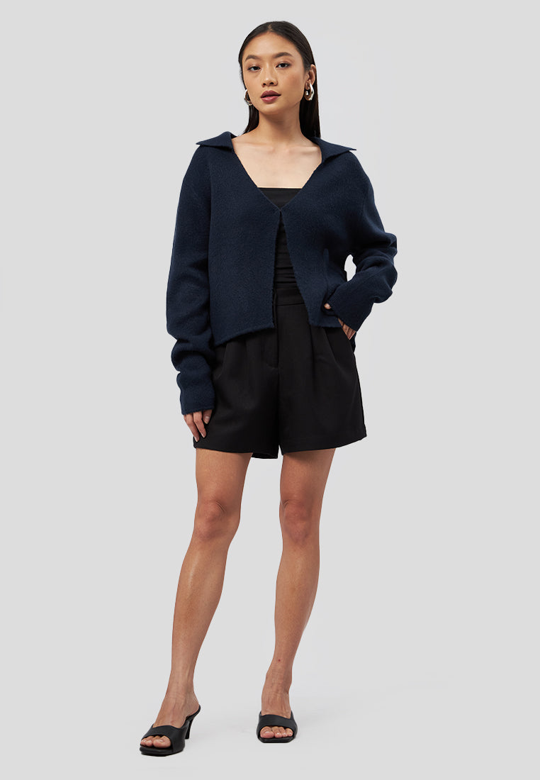 Long Sleeve Collared Cardigan
