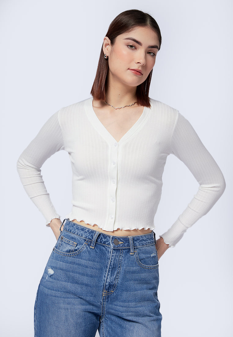 Lettuce Hem Long Sleeve Top