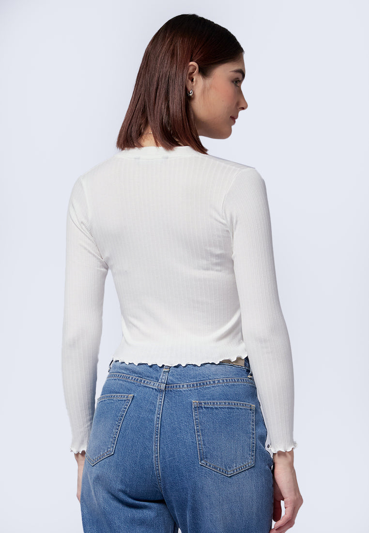 Lettuce Hem Long Sleeve Top