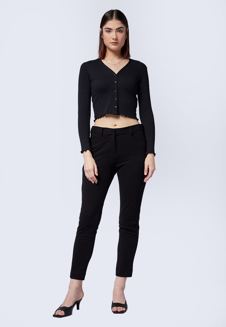 Lettuce Hem Long Sleeve Top