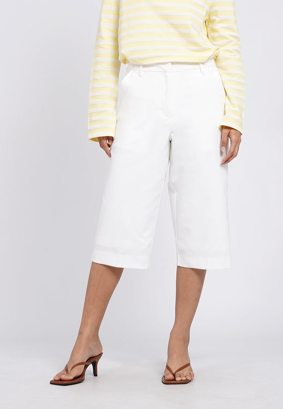 Straight Leg Capri Trousers