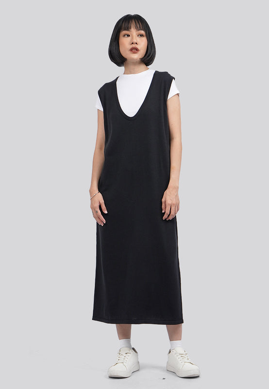 Sleeveless Knitted Midi Dress
