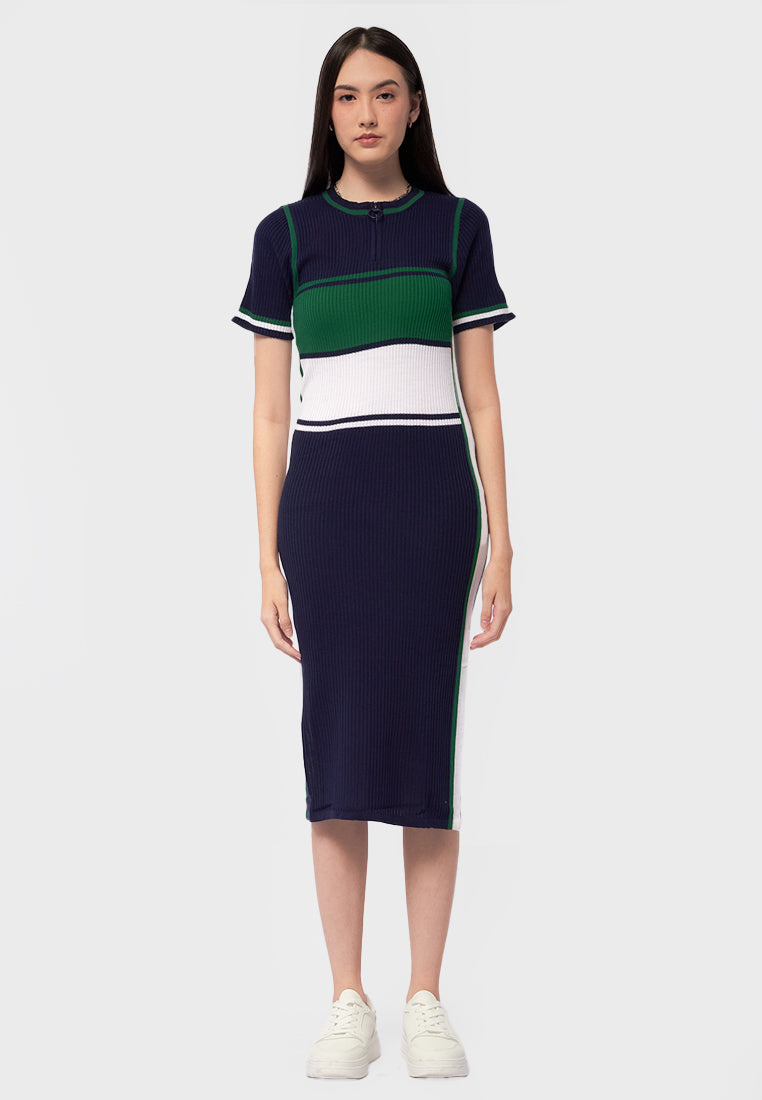 Short Sleeve Knit Midi Dress