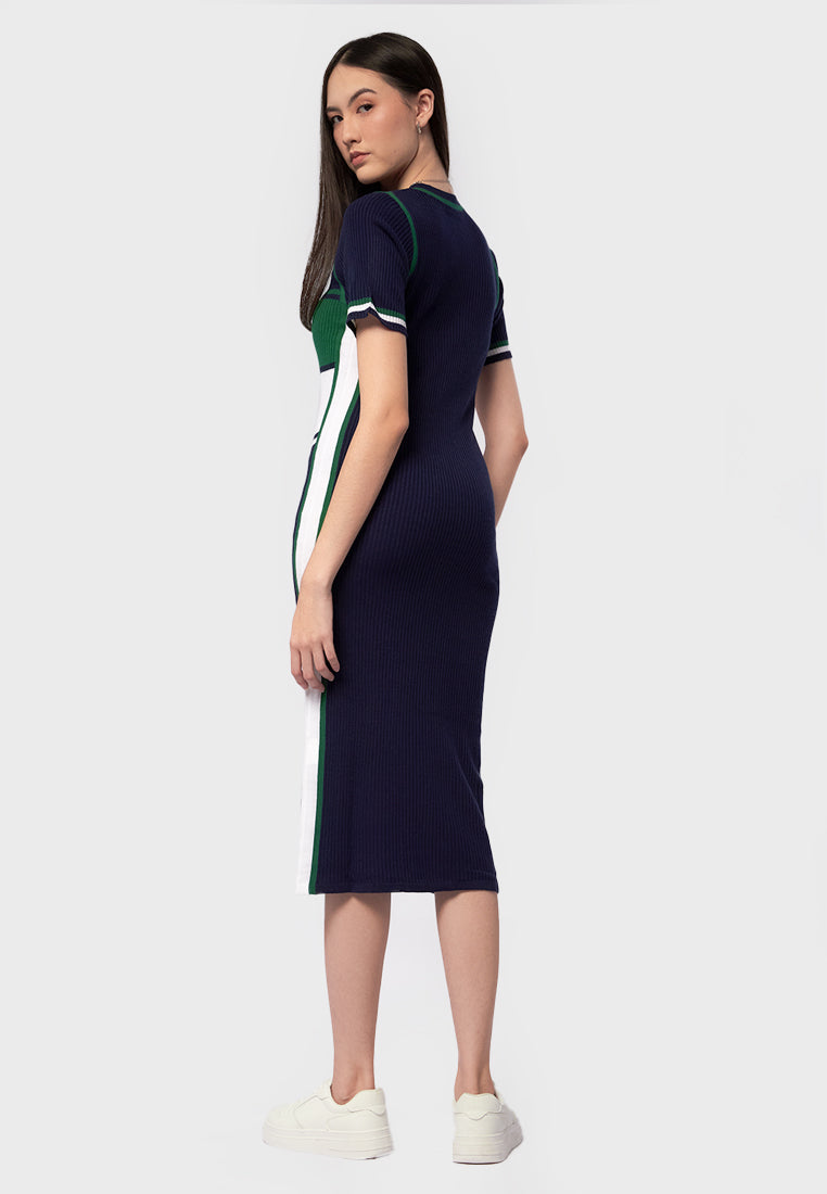 Short Sleeve Knit Midi Dress