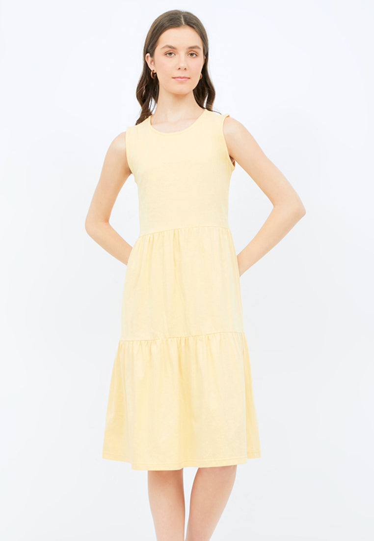 Sleeveless A-line Midi Dress