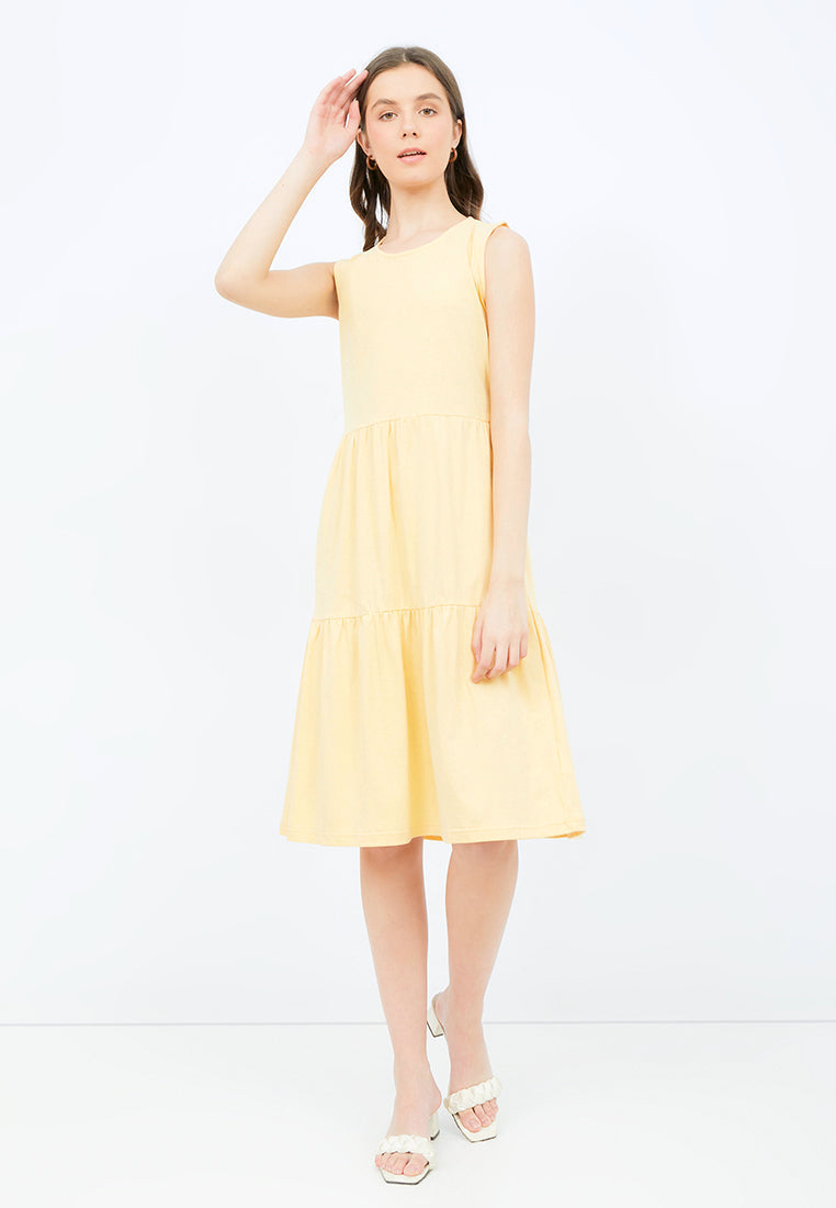 Sleeveless A-line Midi Dress