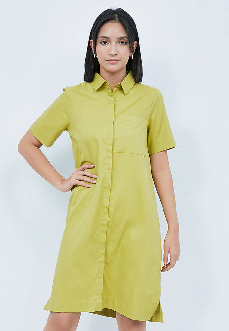 Shirt Dress with Front Pocket