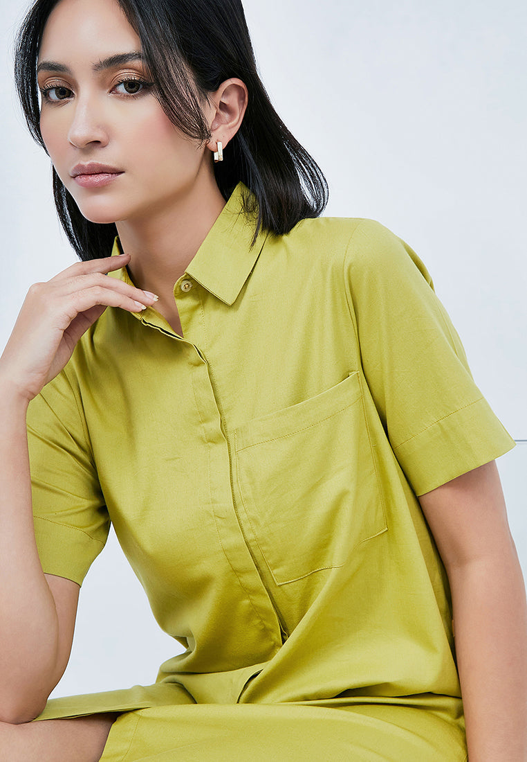 Shirt Dress with Front Pocket