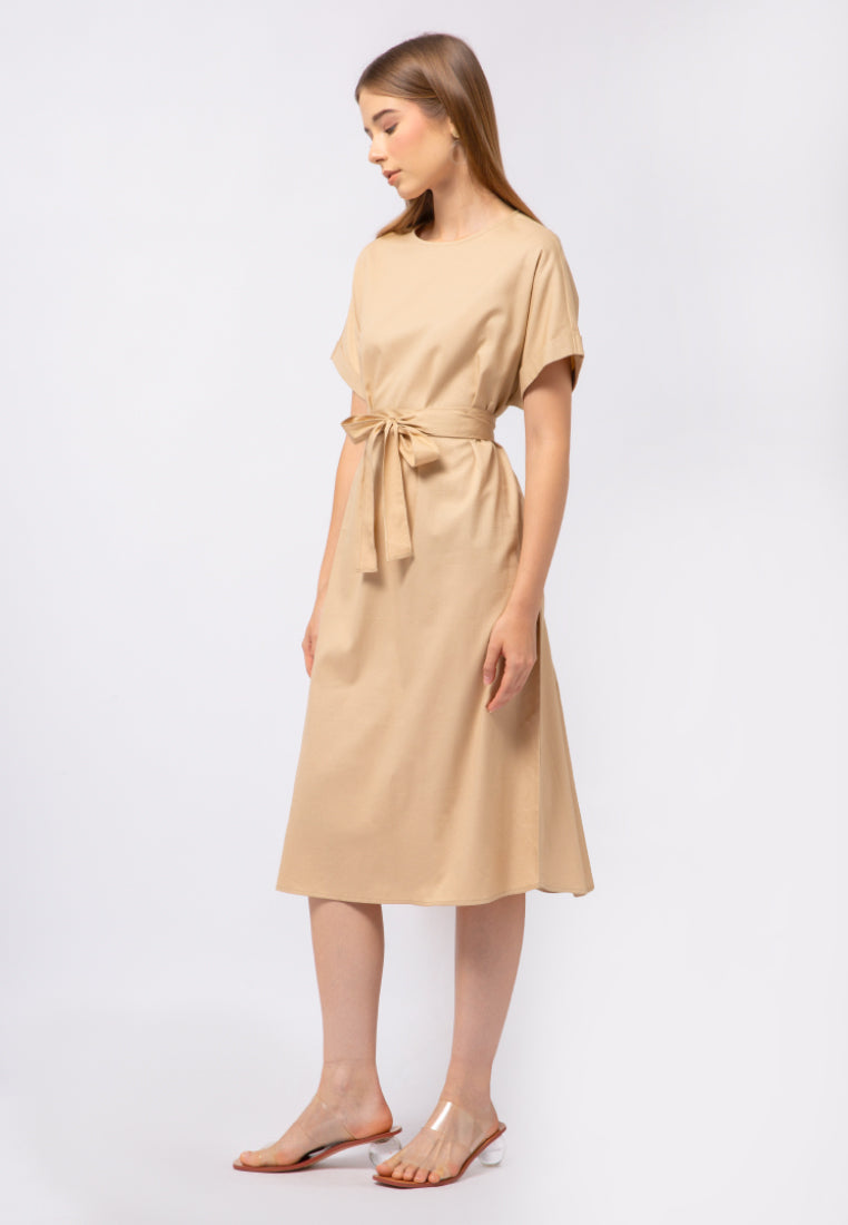 Short Dress with Belt Details