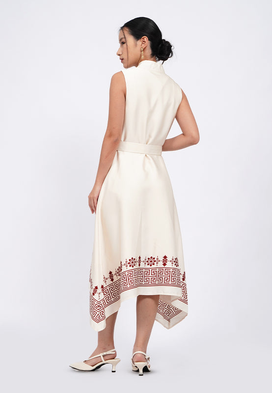 Lotus Sleeveless Midi Dress