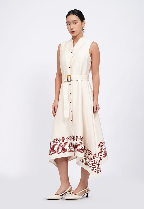 Lotus Sleeveless Midi Dress