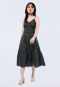 Strappy Eyelet Midi Dress