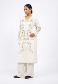 Embroidered Long Sleeve Midi Dress