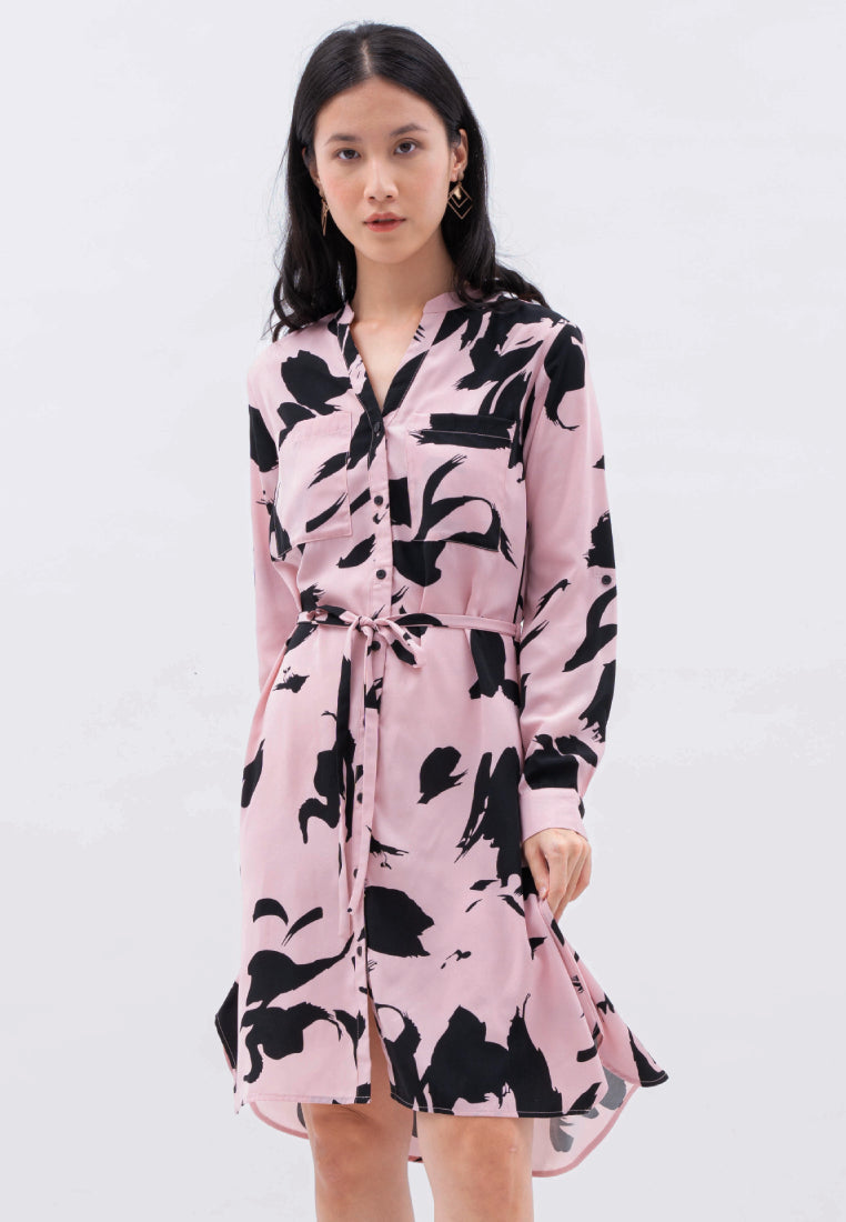Printed Shirt Dress