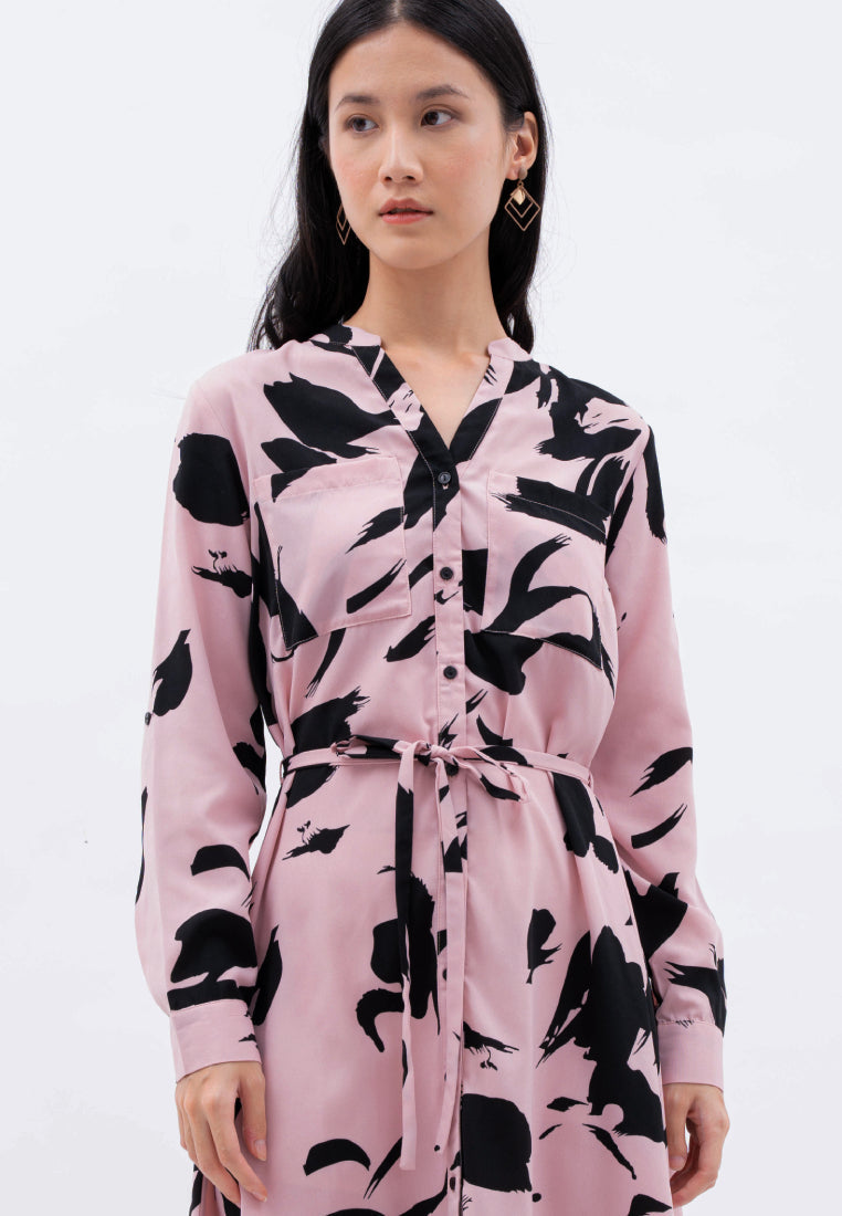 Printed Shirt Dress