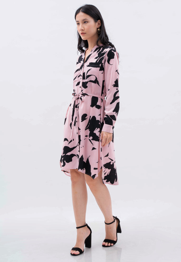 Printed Shirt Dress