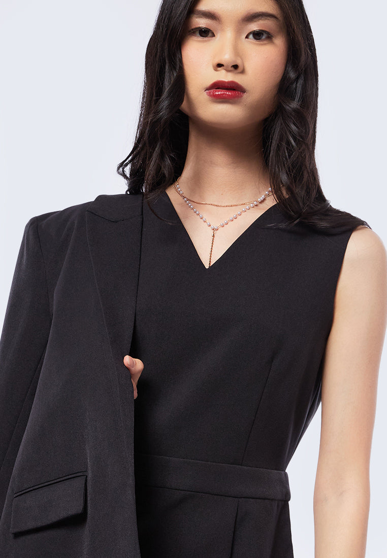 V-Neck Sleeveless Midi Dress