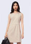 V-Neck Sleeveless Midi Dress