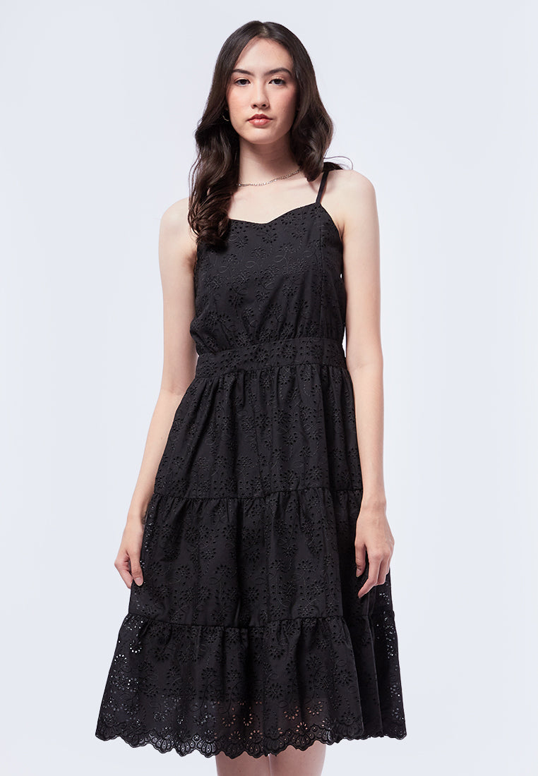Sleeveless Tier Midi Dress