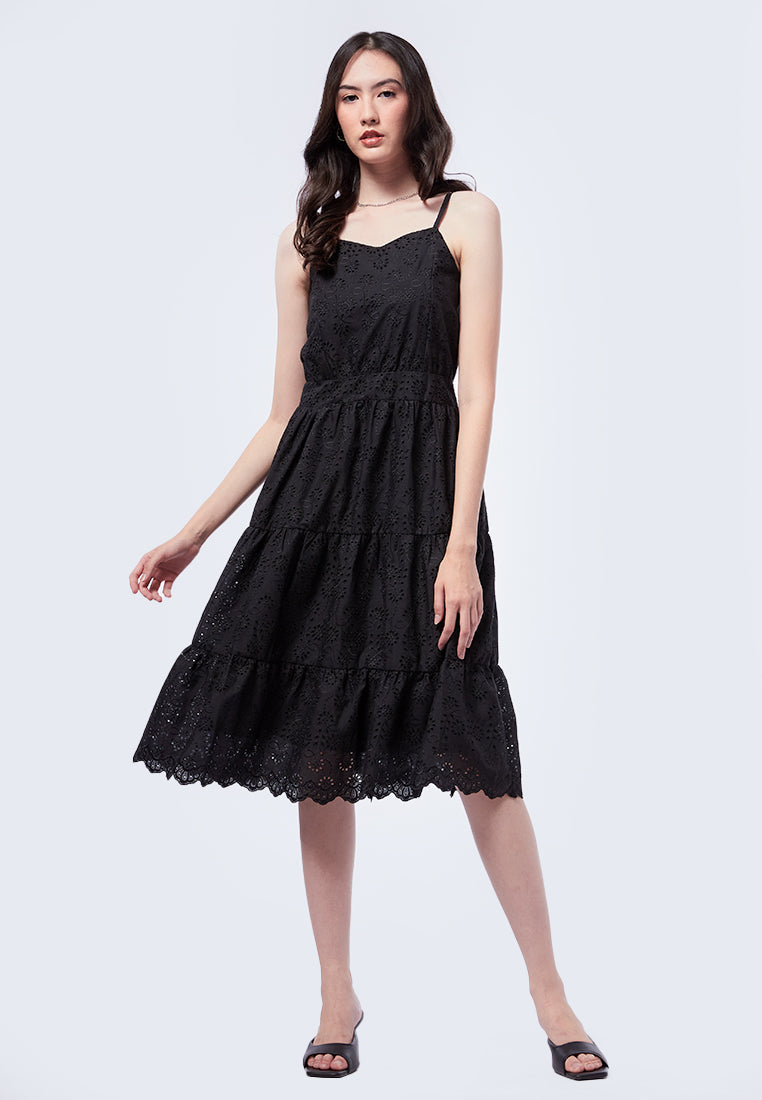 Sleeveless Tier Midi Dress