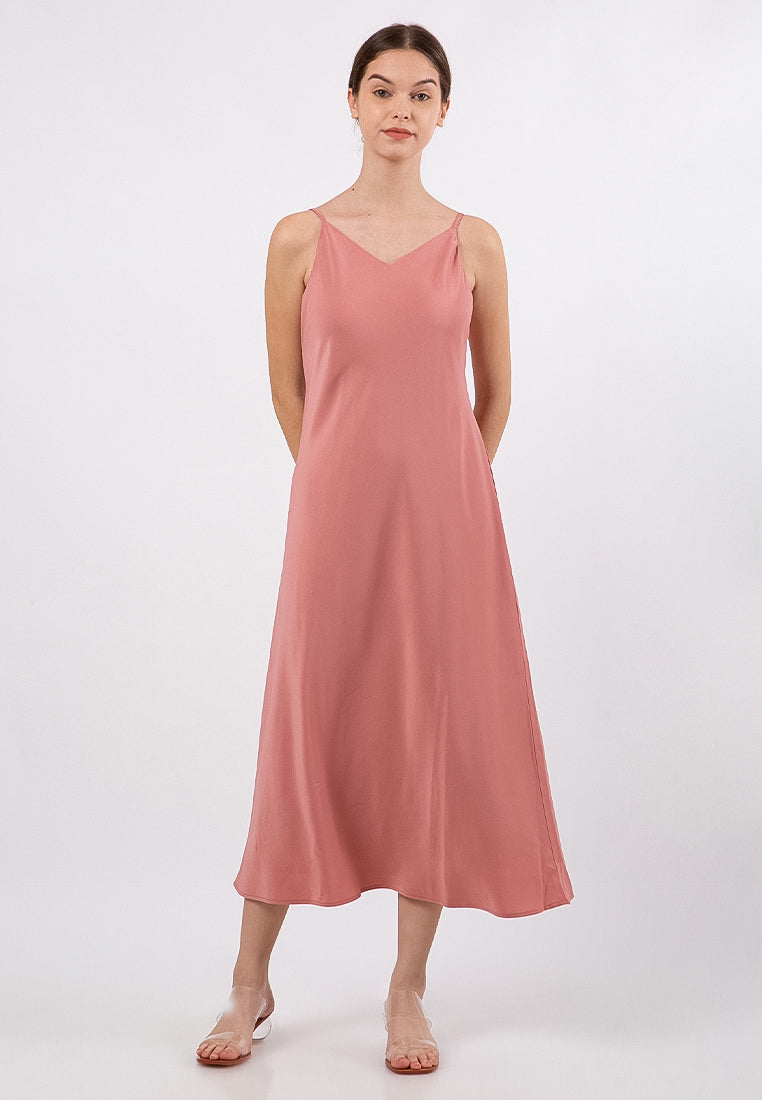 Fit&Flare Midi Slip Dress