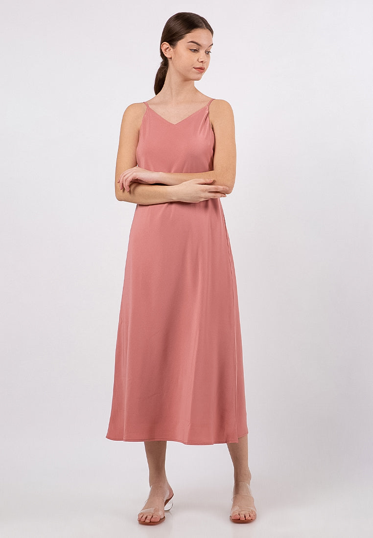 Fit&Flare Midi Slip Dress