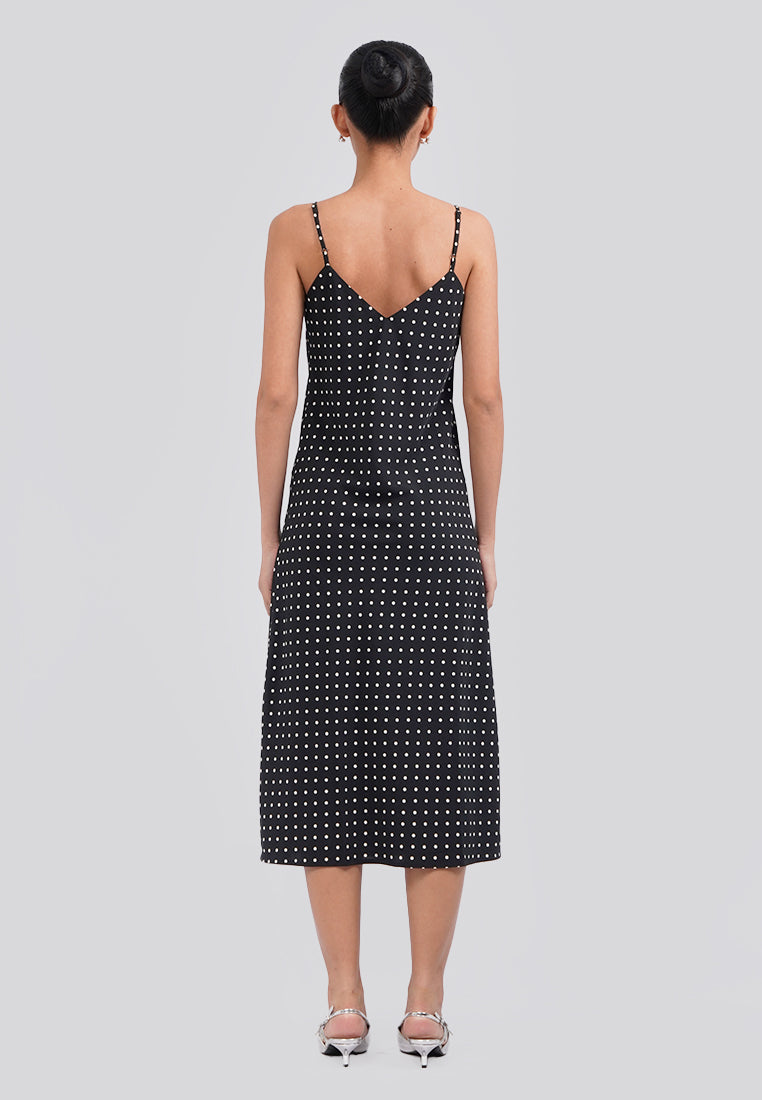 Polkadot Midi Slip Dress