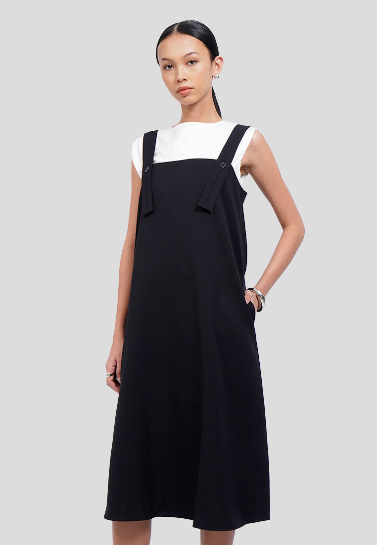 A-Line Sleeveless Midi Dress