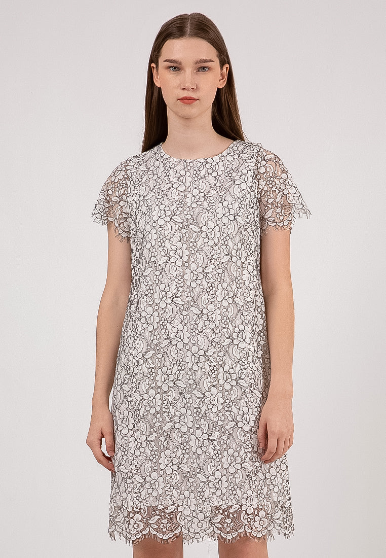 Lace Off White Dress