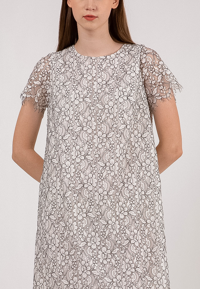 Lace Off White Dress