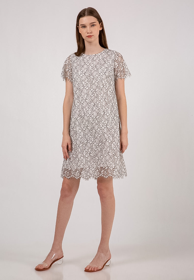 Lace Off White Dress