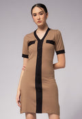 Contrast Mini Knit Dress