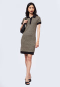 Short Sleeve Printed Polo Dress