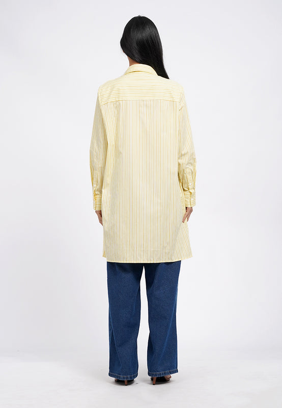 Long Sleeve Layered Stripes Dress
