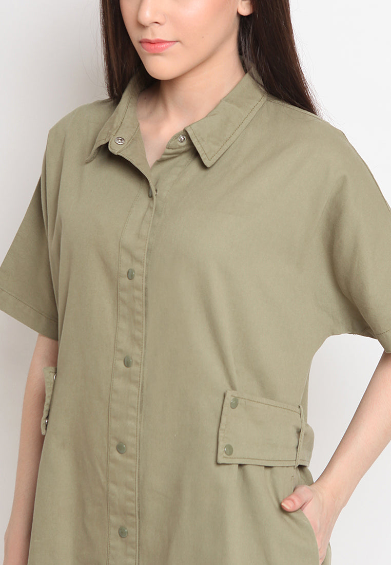 A-line shirt dress