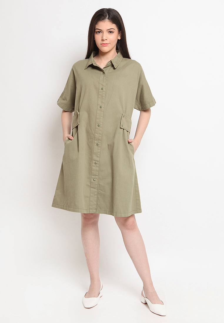 A-line shirt dress