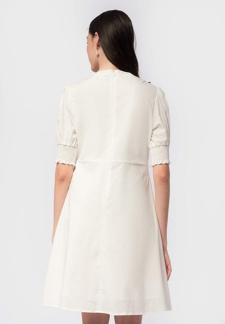 Puff Sleeves Mini Dress