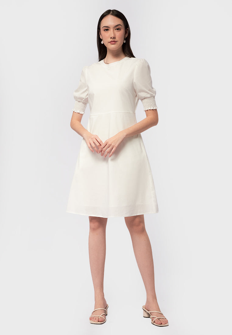 Puff Sleeves Mini Dress