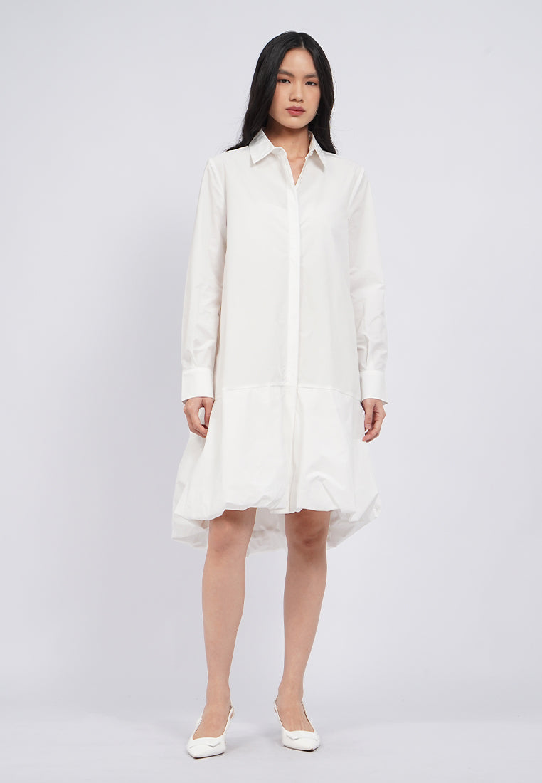 Long Sleeve Balloon Shirt Dress